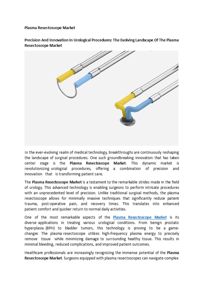 Plasma Resectoscope Market