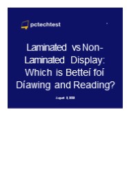 Laminated vs Non-Laminated Display