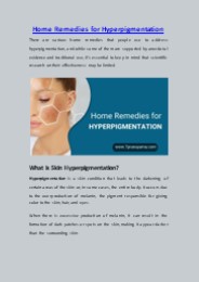 Home Remedies for Hyperpigmentation