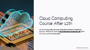 Cloud Computing Course After 12th