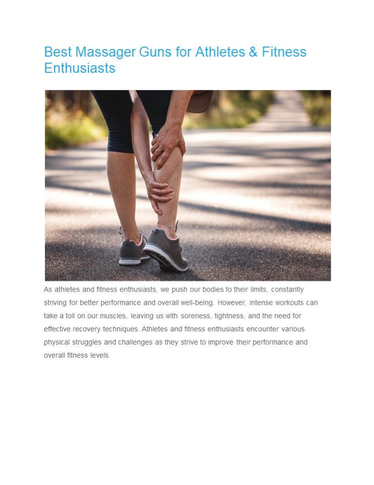 Best Massager Guns for Athletes & Fitness Enthusiasts