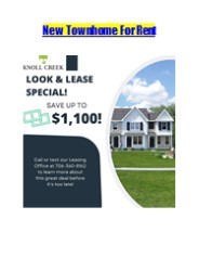 New Townhome For Rent
