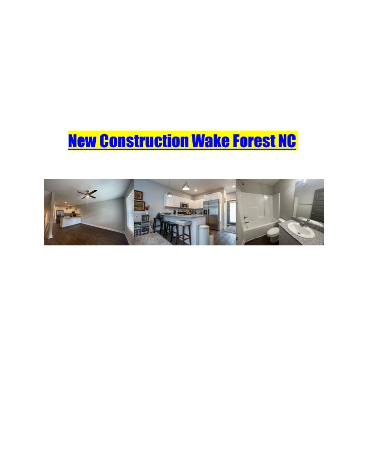 New Construction Wake Forest NC