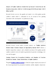 Peptide Synthesis Market