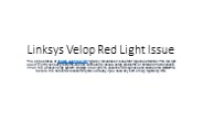 linksys velop red light