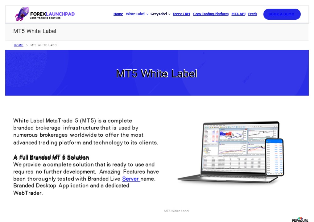 MT5 White Label Cost | mt5 white label solutions