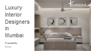 Luxury Interior Design Company in Mumbai - Kinzaa