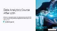 Data analytics course after 12th