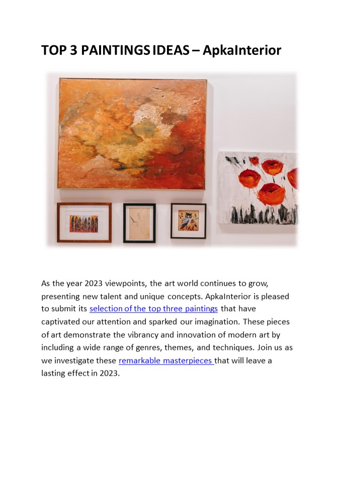 TOP 3 PAINTING IDEAS