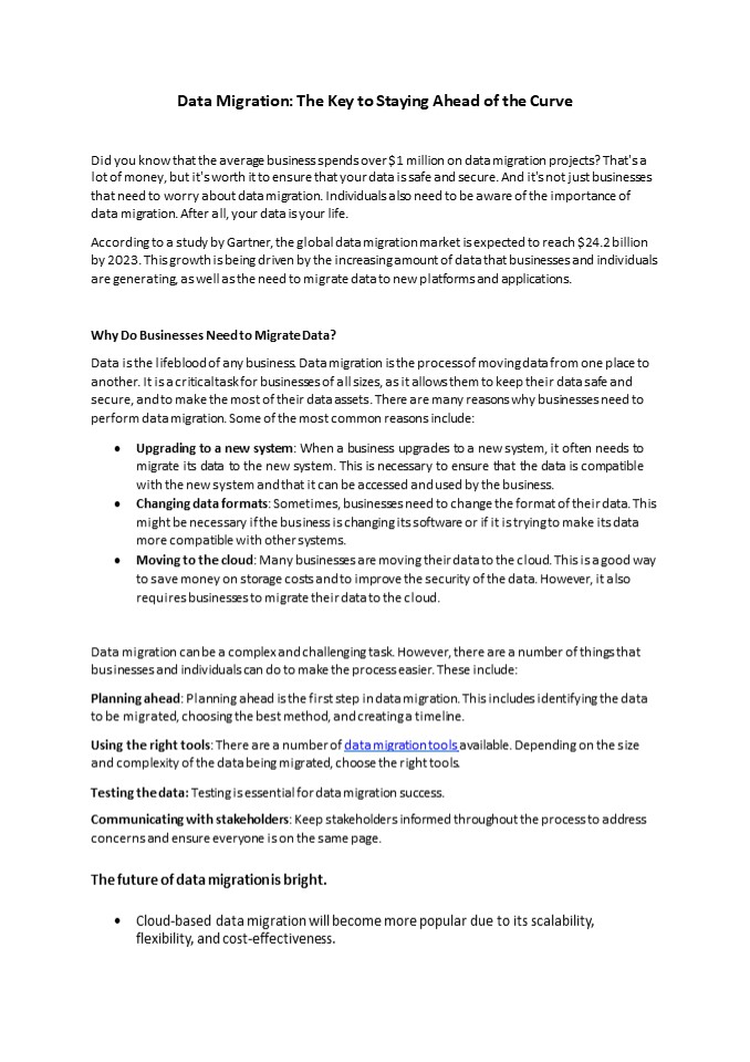 Data Migration Solution with DxSherpa Technologies