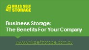 Business Storage: The Benefits For Your Company