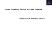 Expert Plumbing Service at PRNV Services