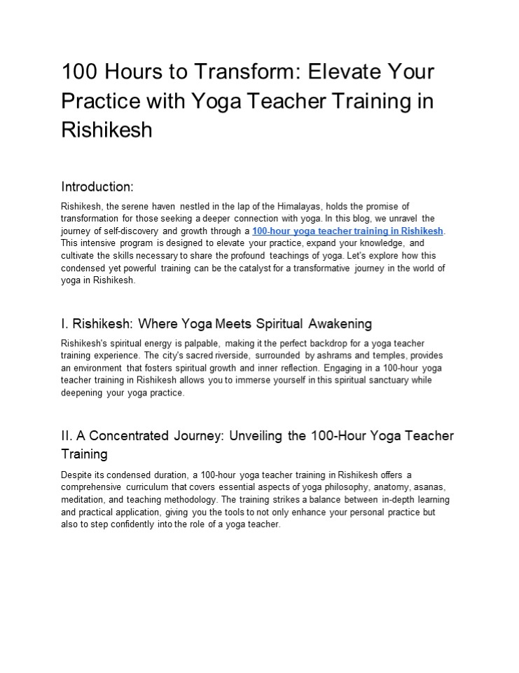 Best Yoga Teacher Training Centre in Rishikesh