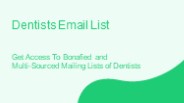 Dentists Email List - PDF