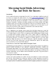 Mastering social media advertising