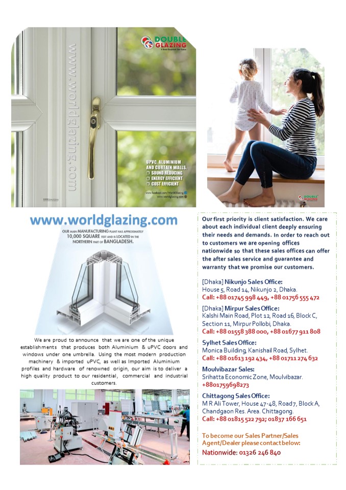 Double Glazing in Bangladesh for Windows Doors uPVC Solutions