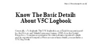 Know The Basic Details About V5C Logbook