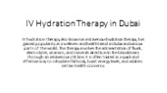 IV Hydration Therapy in Dubai