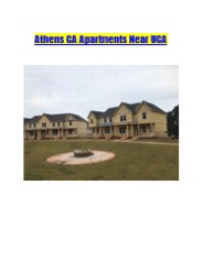 Athens GA Apartments Near UGA