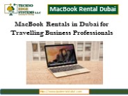 MacBook Rentals in Dubai for Travelling Business Professionals