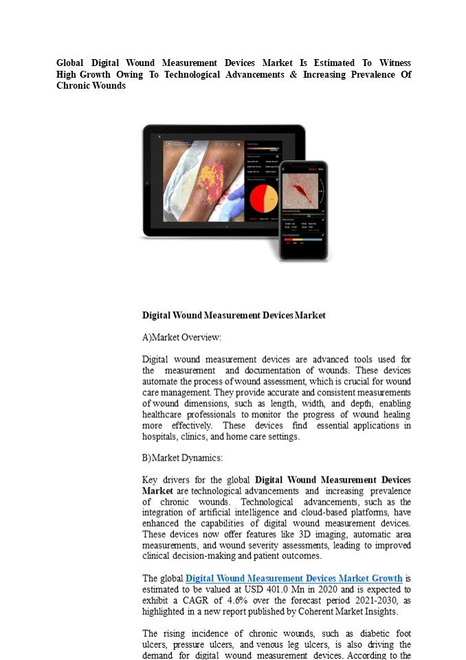 Digital Wound Measurement Devices Market