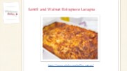 Lentil and Walnut Bolognese lasanga