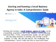 Small Business Agency In India - Contact Now