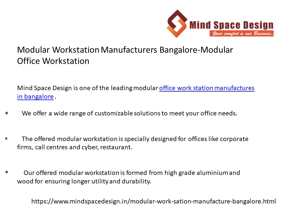 Modular Workstation Manufacturers Bangalore-Modular Office Workstation