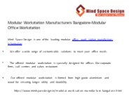 Modular Workstation Manufacturers Bangalore-Modular Office Workstation