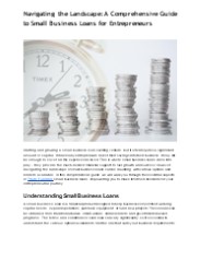 Small Business Loans