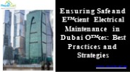 Electrical Maintenance In Dubai