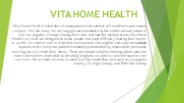 Vita Home Health Therapeutic exercises services at home