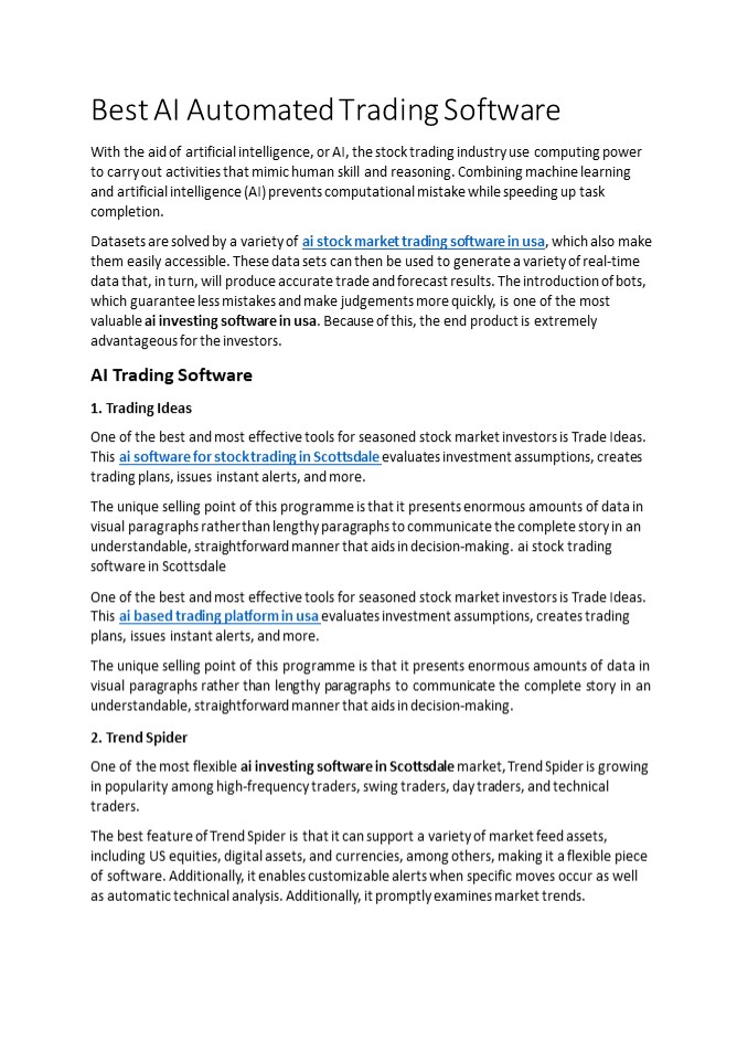 Best AI Automated Trading Software