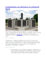 Columbariums: An Alternative To Traditional Burial