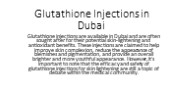 Glutathione Injections in Dubai