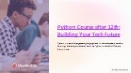 Python Course after 12th: Building Your Tech Future