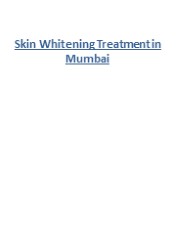 Skin Whitening Treatment in Mumbai