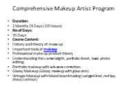 Comprehensive Makeup Artist Program
