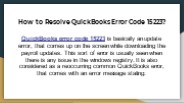How to Resolve QuickBooks Error Code 15223?