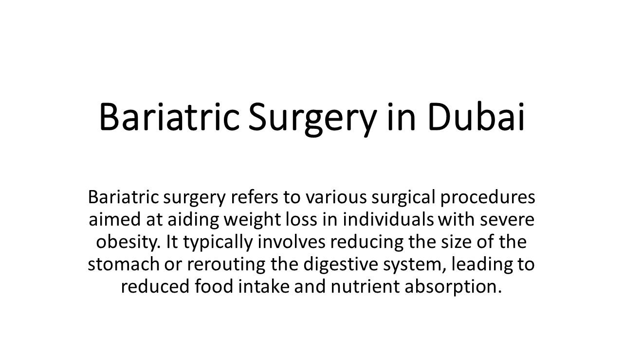 Bariatric surgery in Dubai
