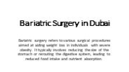 Bariatric surgery in Dubai