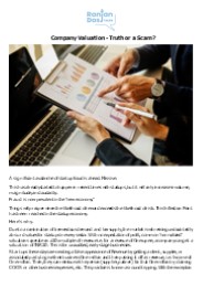 Company Valuation - Truth or a Scam?