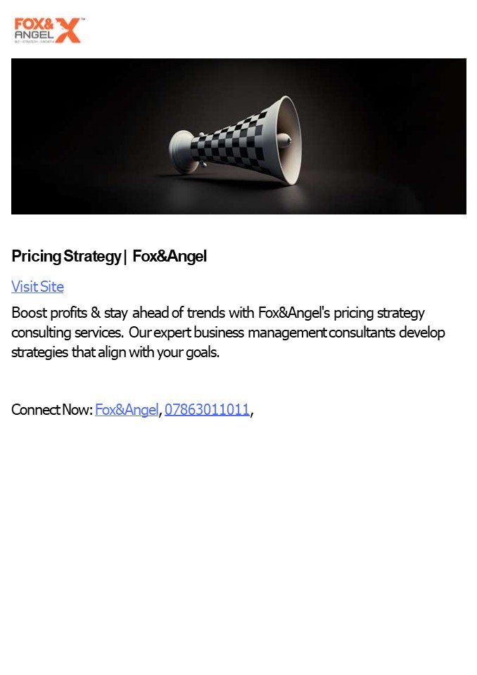 Pricing Strategy | Fox&Angel