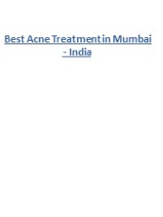 Best Acne Treatment in Mumbai - India