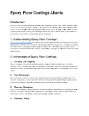 Epoxy flooring atlanta