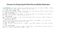 Process for Preparing the Bank Reconciliation Statement