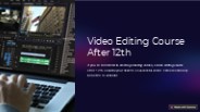 Video Editing Courses After 12th