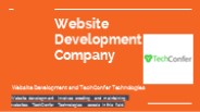 Website development is the process of creating and maintaining websites.