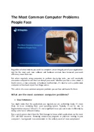 The Most Common Computer Problems People Face