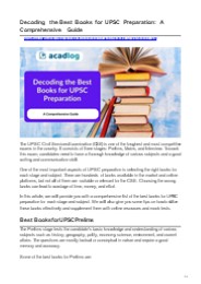 Best Books for UPSC Preparation